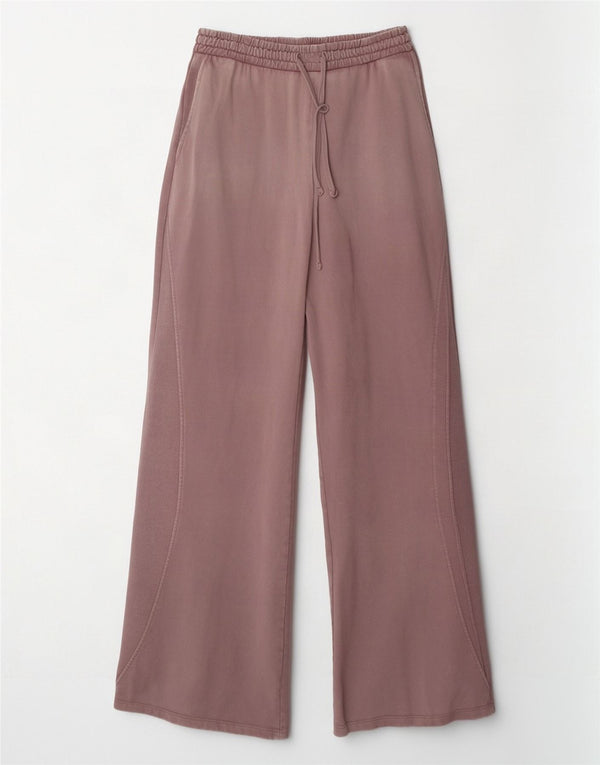 Zara Womens Wide Leg Tracksuit Trousers UK 12 Medium Purple