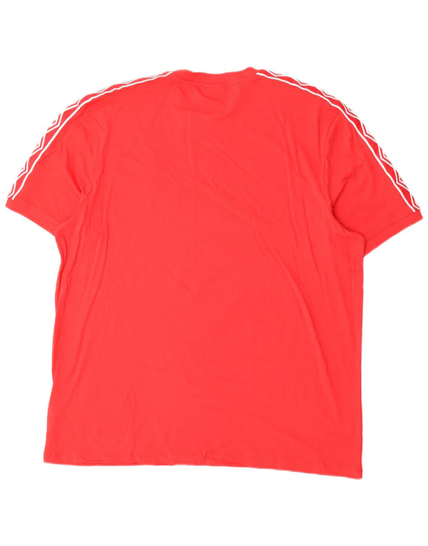 Umbro Herre Grafisk T-Shirt Top 3XL Rød Bomuld