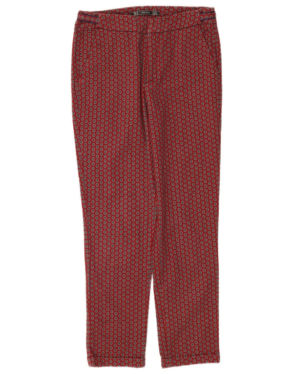 Zara Dame Trafaluc Lige Chinobukser Medium W28 L28 Rød Geometrisk