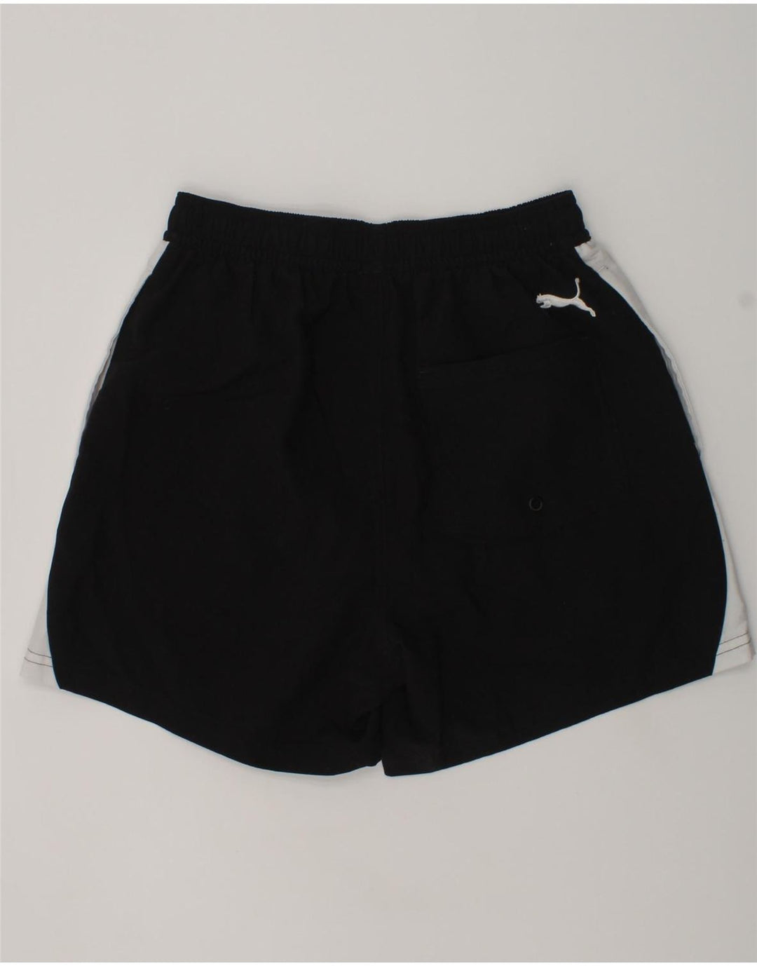PUMA Boys Graphic Sport Shorts 11-12 Years Black Colourblock | Vintage Puma | Thrift | Second-Hand Puma | Used Clothing | Messina Hembry 