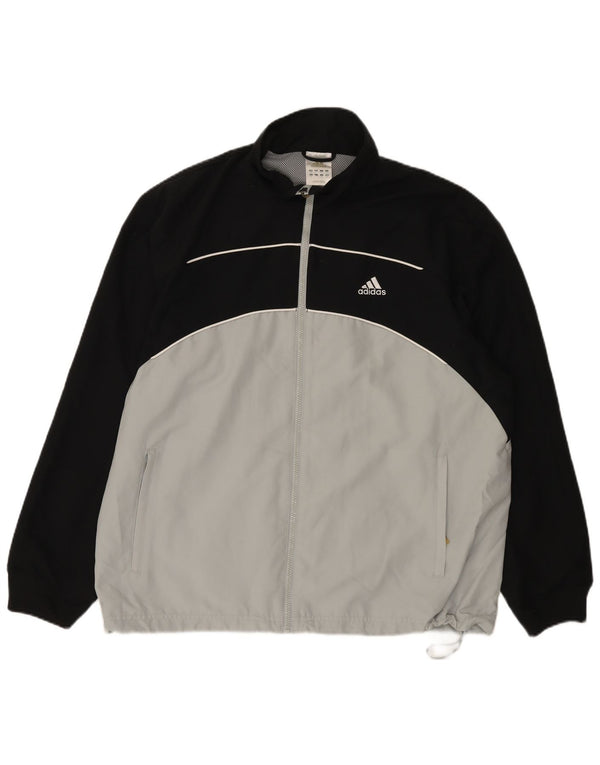 Adidas Mens Rain Jacket UK 44/46 Large White Colourblock Polyester