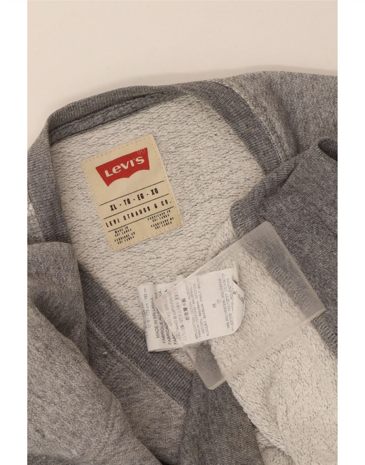 Levi's Mens Sweatshirt Jumper XL Grey Flecked Cotton