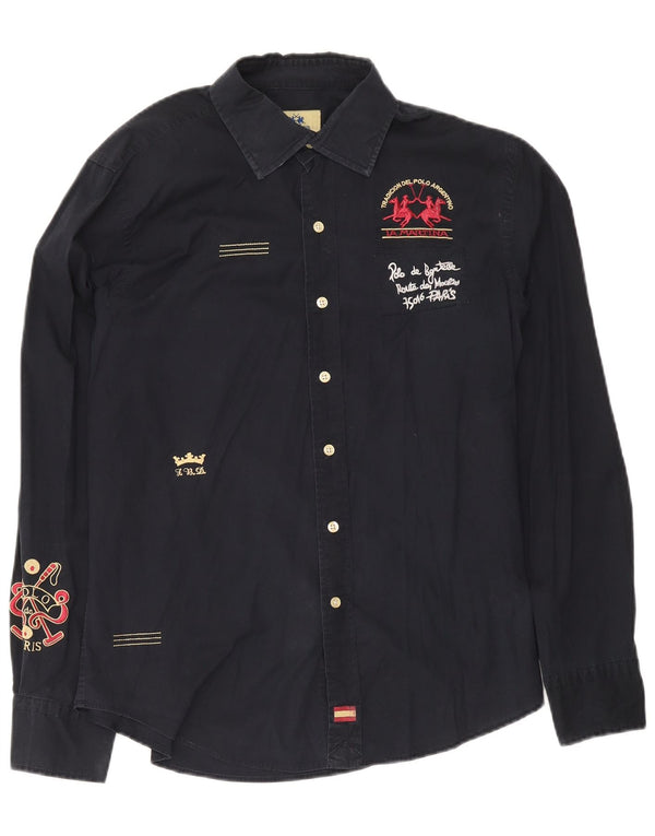La Martina Chemise Graphique Homme XL Bleu Marine