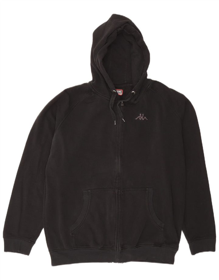 Kappa Mens Zip Hoodie Sweater 2XL Black