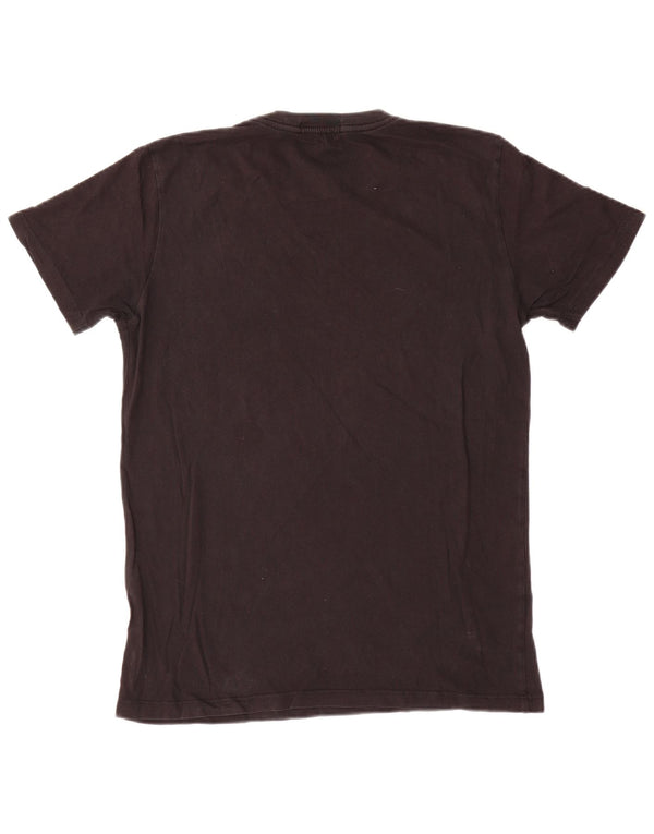 Replay Mens Graphic T-Shirt Top Medium Black Cotton