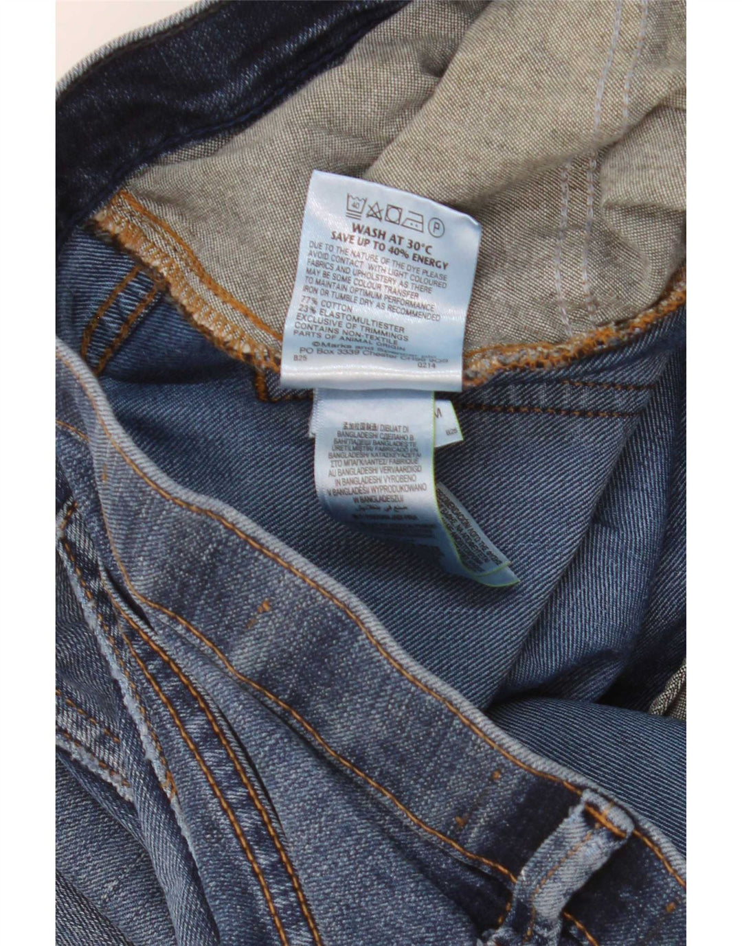 Marks & Spencer Mens Straight Jeans W34 L33 Blue Cotton