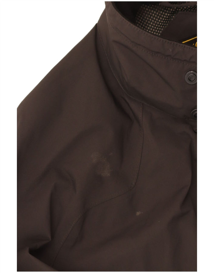 Jack Wolfskin Mens Rain Jacket UK 40/42 Large Grey Polyamide