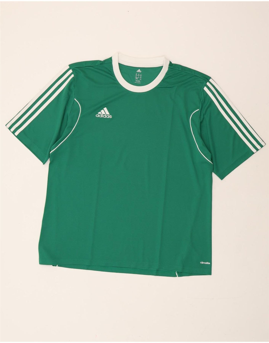 Adidas Mens Climalite T-Shirt Top XL Green Polyester