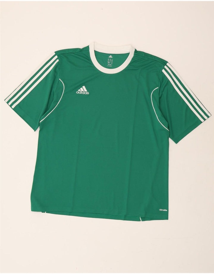 Adidas Mens Climalite T-Shirt Top XL Green Polyester