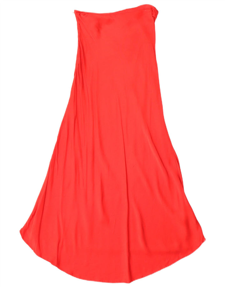 ZARA Womens Maxi Skirt XS W24  Red Viscose