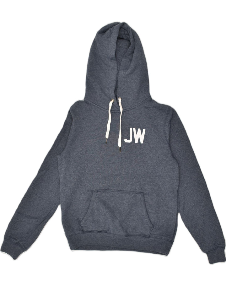 JACK WILLS Womens Graphic Hoodie Jumper UK 12 Medium Navy Blue Cotton | Vintage Jack Wills | Thrift | Second-Hand Jack Wills | Used Clothing | Messina Hembry 