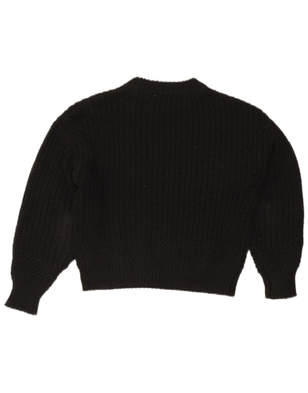 Maglione maglione oversize da donna con collo alto Topshop UK 6 XS acrilico nero