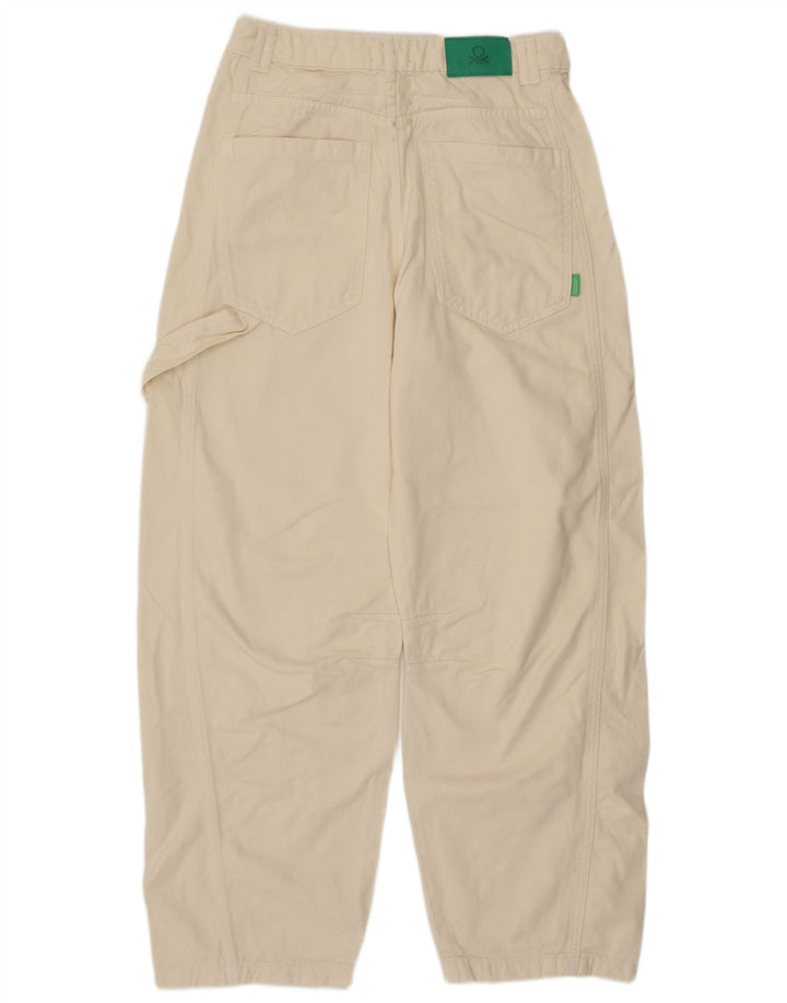 Benetton Womens Tapered Jeans W30 L29 Off White