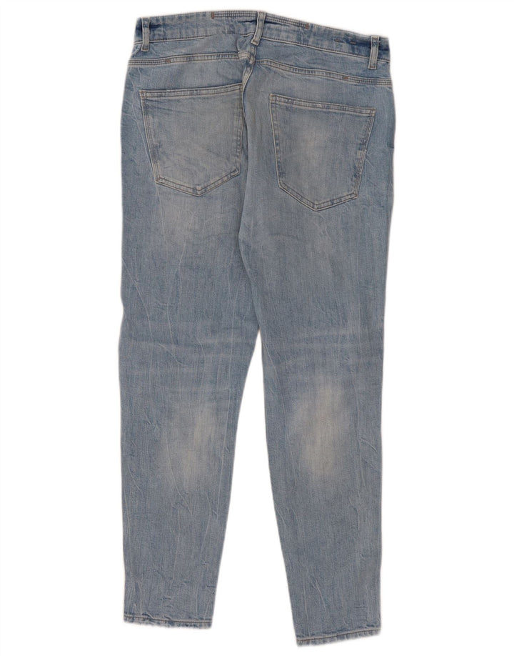Zara Mens Distressed Slim Jeans EU 42 Large W32 L29 Blue