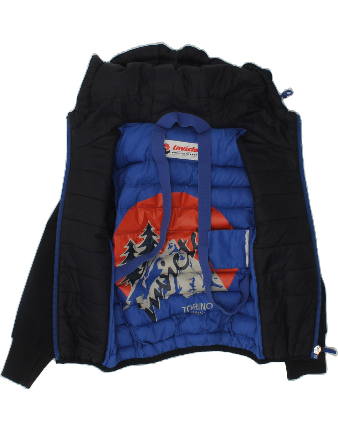 INVICTA Baby Boys Hooded Padded Jacket 18-24 Months Navy Blue Polyester | Vintage Invicta | Thrift | Second-Hand Invicta | Used Clothing | Messina Hembry 