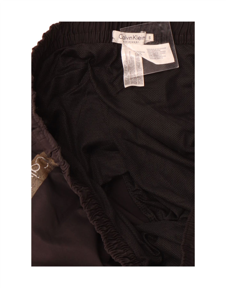 CALVIN KLEIN Mens Graphic Swimming Shorts Small Black Polyester