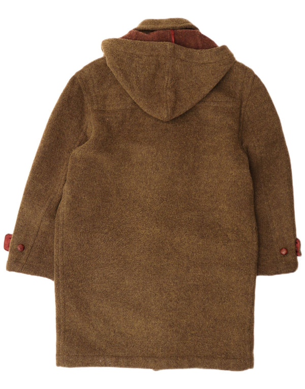 Ciao Womens Hooded Oversized Duffle Coat IT 44 Medium Khaki Wool