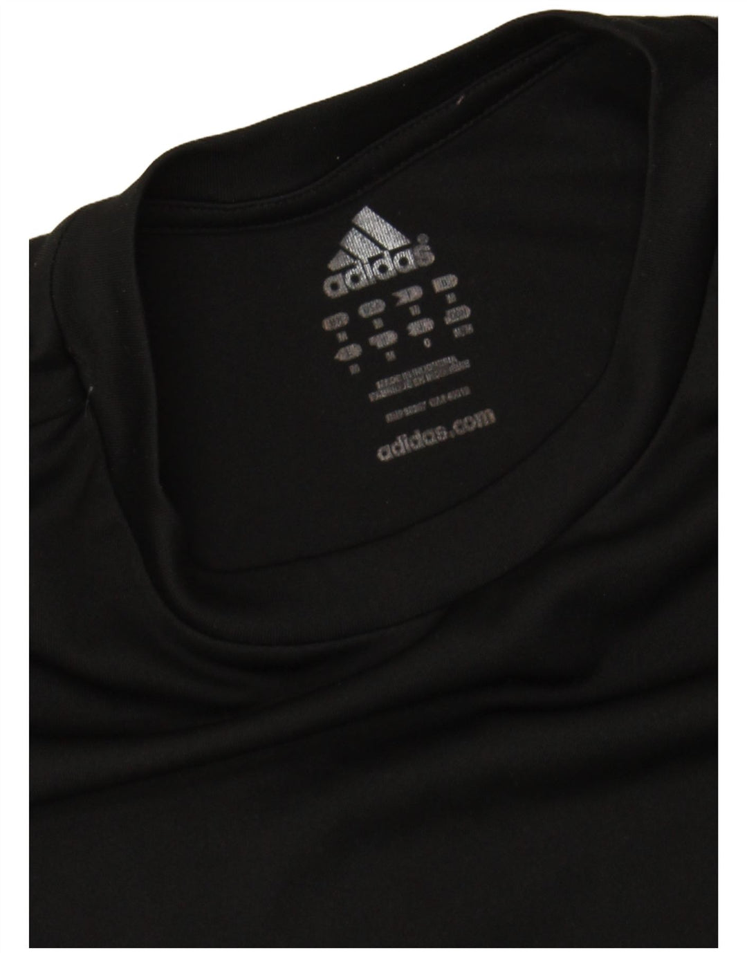 ADIDAS Mens T-Shirt Top Medium Black Polyester