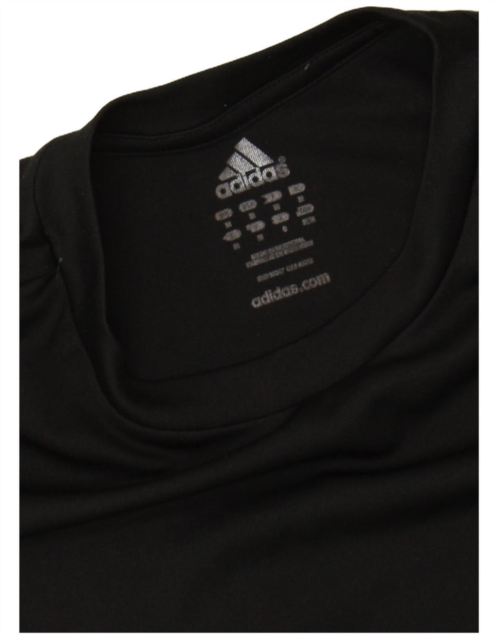 ADIDAS Mens T-Shirt Top Medium Black Polyester