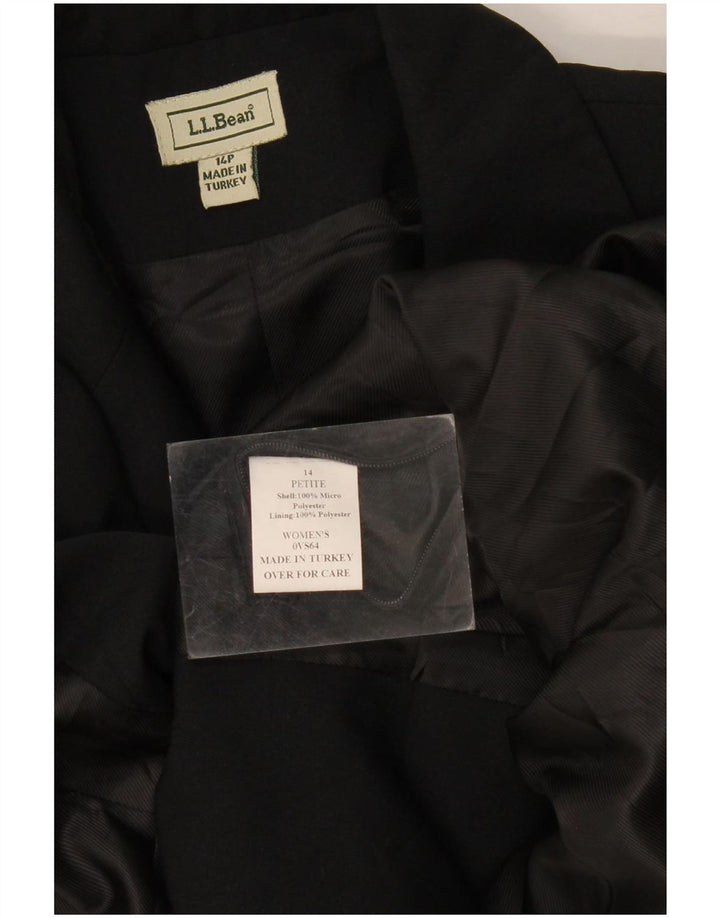 L.L.Bean Damen-Blazer mit 3 Knöpfen, US 14, XL, Schwarz, Polyester