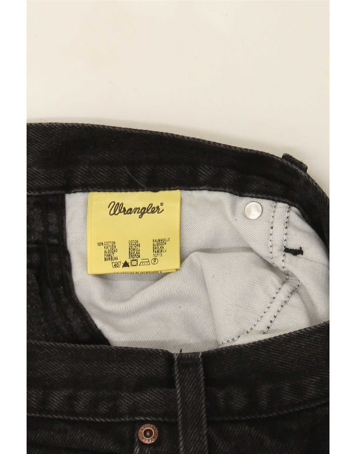 Wrangler Mens Bootcut Jeans W34 L27 Black Cotton