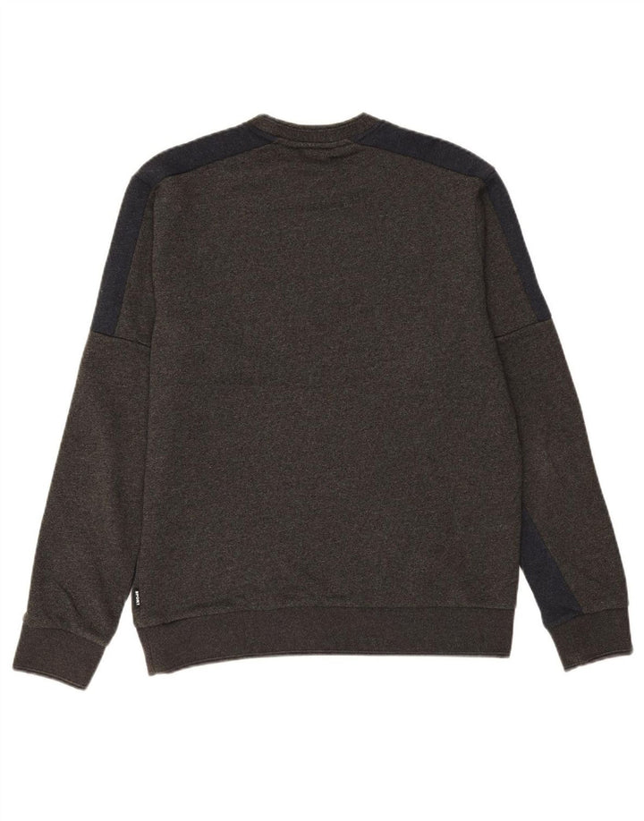 FARAH Mens Sweatshirt Jumper Medium Grey Colourblock Polyester