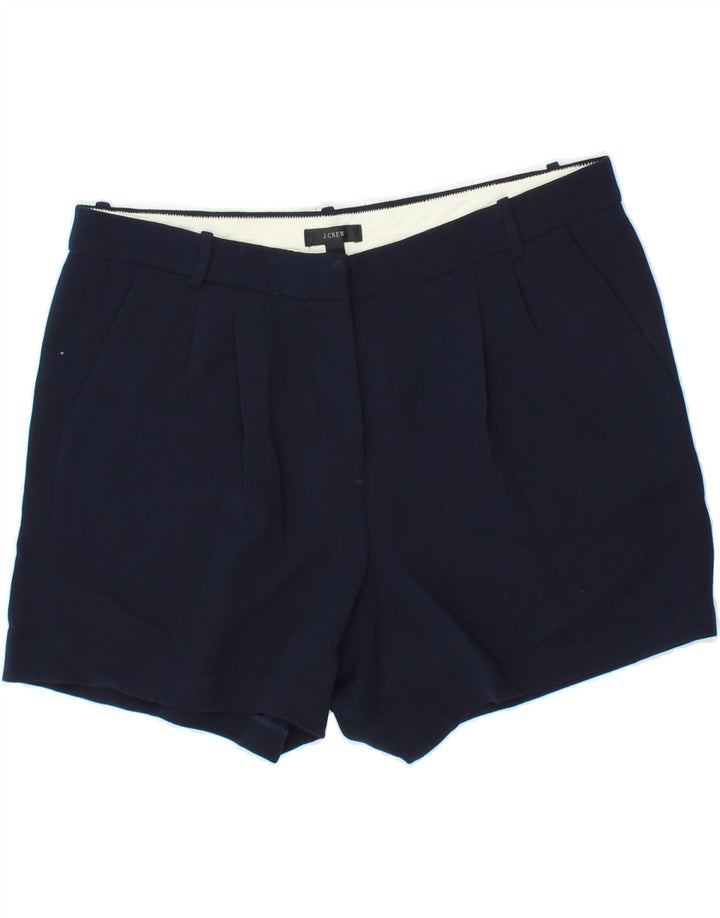 J. CREW Womens Pegged Chino Shorts US 12 Large W34 Navy Blue Polyester Vintage J. Crew and Second-Hand J. Crew from Messina Hembry 