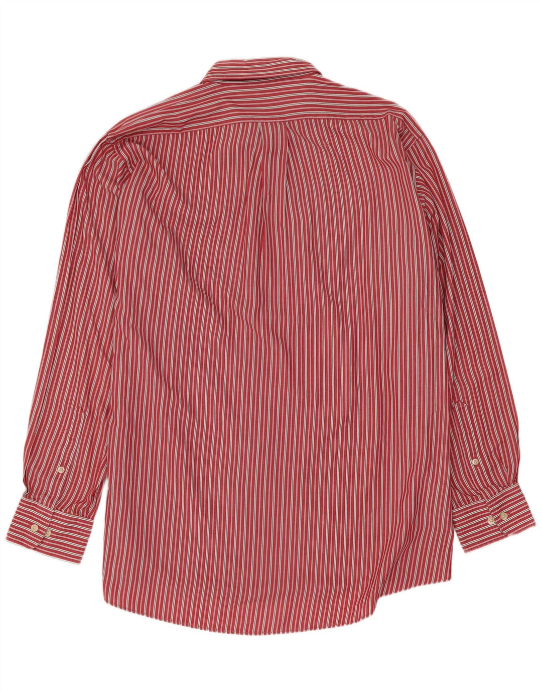 Camicia da uomo Chaps taglia 16 1/2 grande cotone a righe rosse