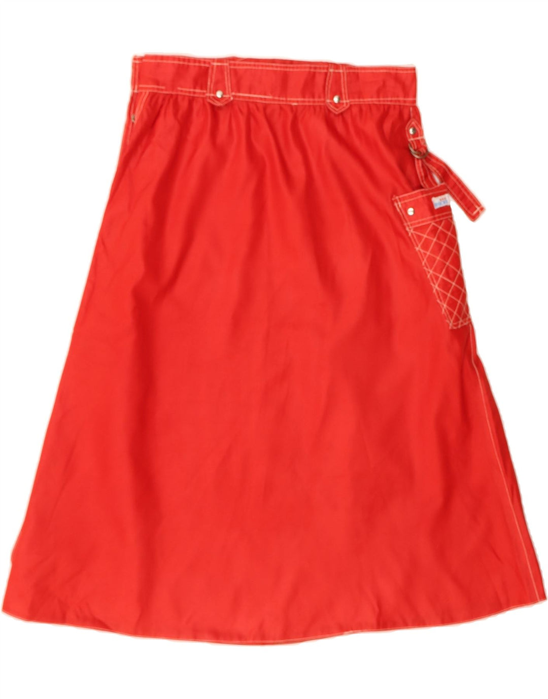 VINTAGE Womens A-Line Skirt EU 40 Medium W29 Red Vintage Vintage and Second-Hand Vintage from Messina Hembry 