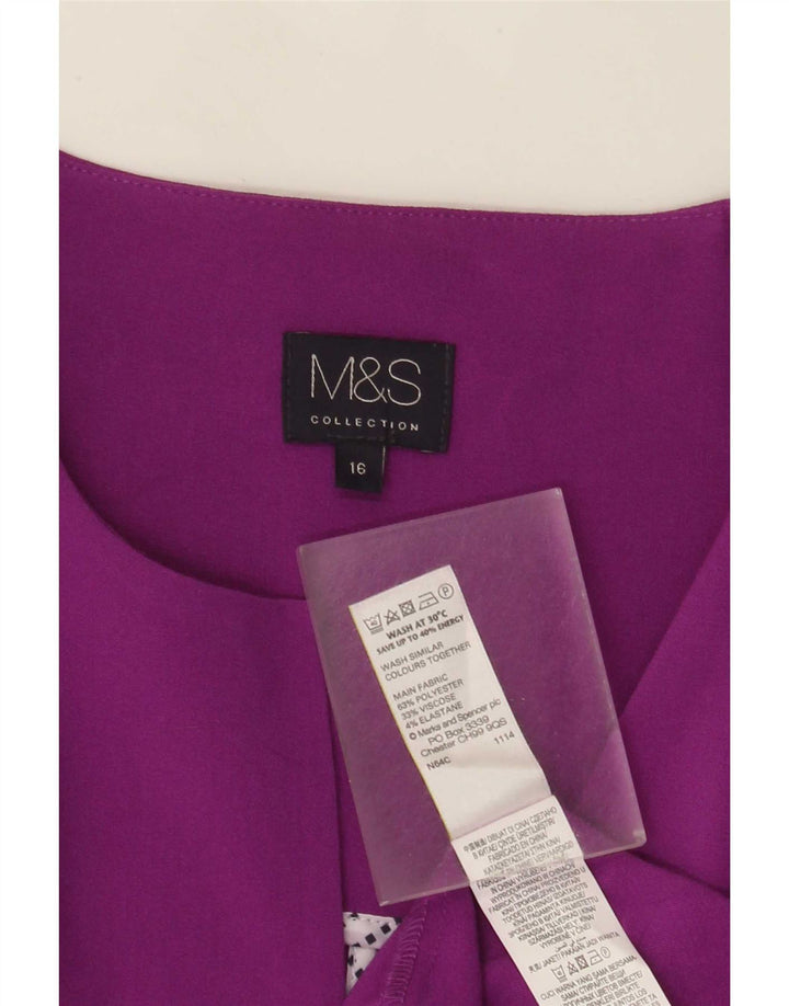 Jachetă pentru femei Marks & Spencer Open Blazer UK 16, mare, violet, poliester