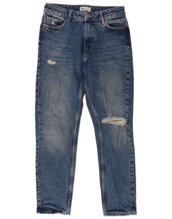 Zara Jean slim effet vieilli pour femme EU 40 Medium W30 L27 Bleu