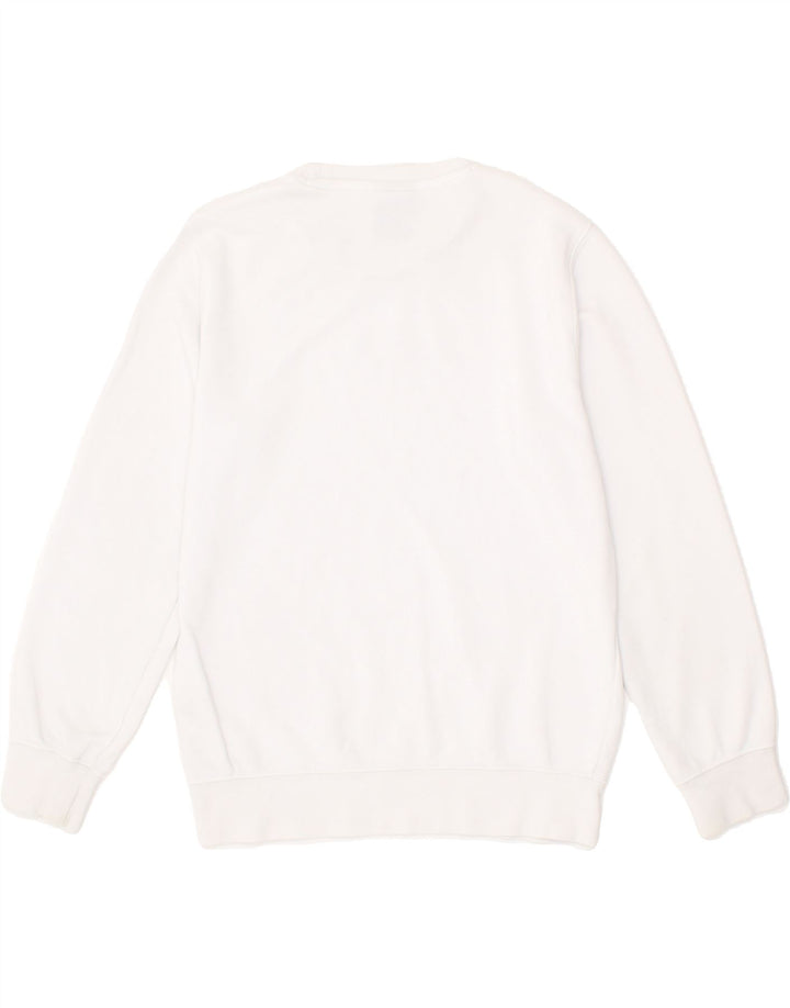 CHAMPION Boys Graphic Sweatshirt Jumper 9-10 Years Medium White Cotton Vintage Champion and Second-Hand Champion from Messina Hembry 