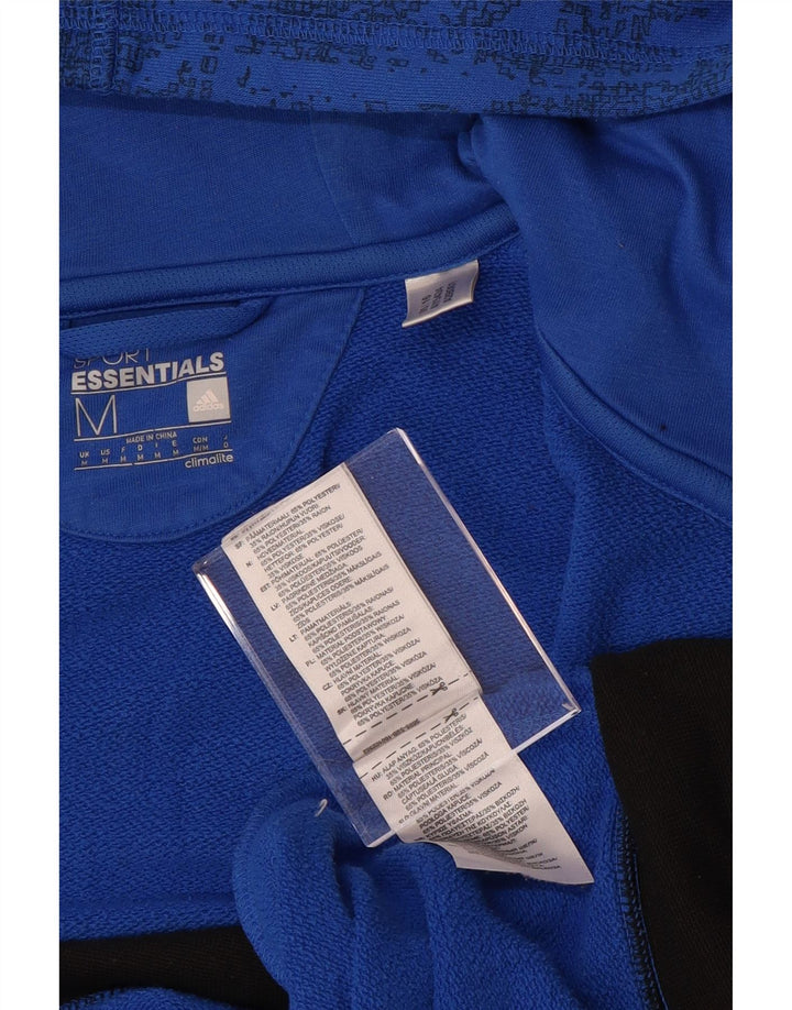 ADIDAS Suéter con capucha y cremallera para hombre Poliéster teñido anudado azul medio
