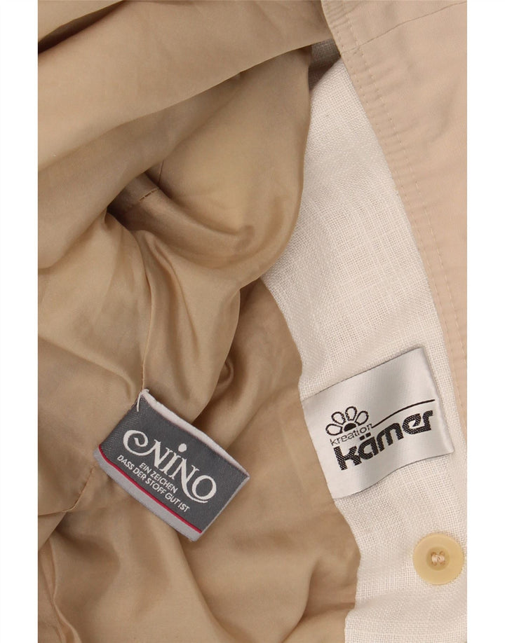 NINO Womens Bomber Jacket UK 20 2XL Beige Colourblock Polyester Vintage NINO and Second-Hand NINO from Messina Hembry 