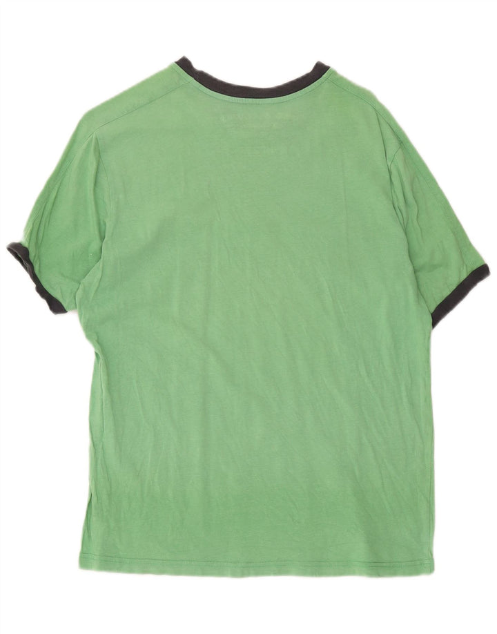 Champion Mens T-Shirt Top Medium Green Colourblock