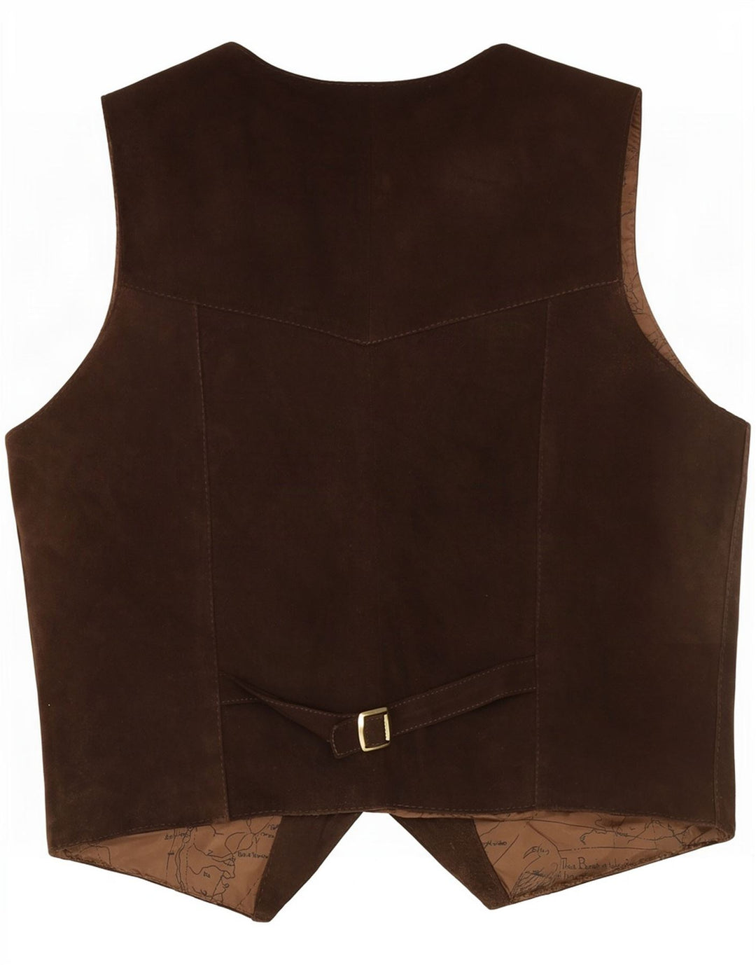 gilet en daim vintage pour hommes petit brun
