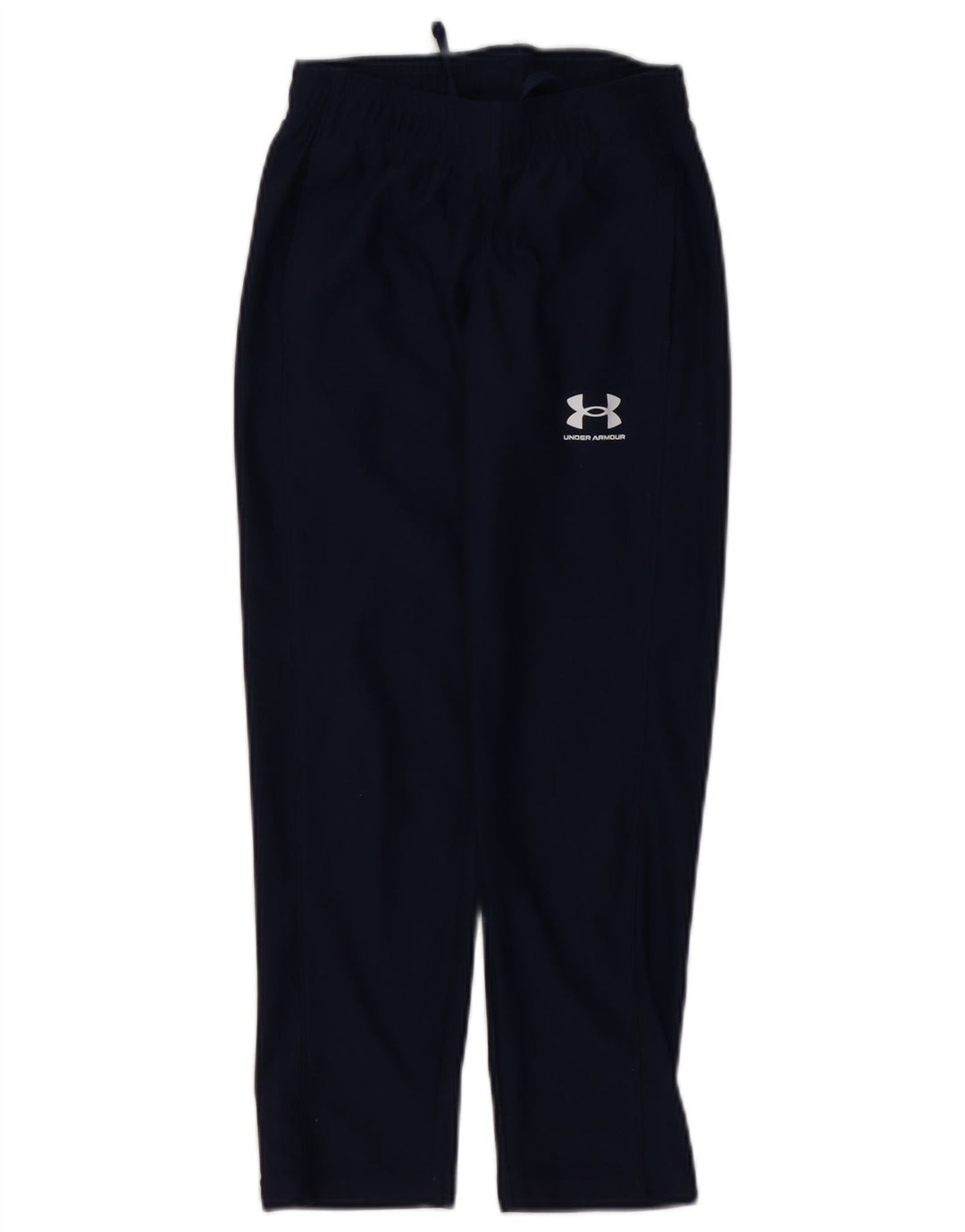 UNDER ARMOUR Boys Tracksuit Trousers 7-8 Years Small Navy Blue Polyester