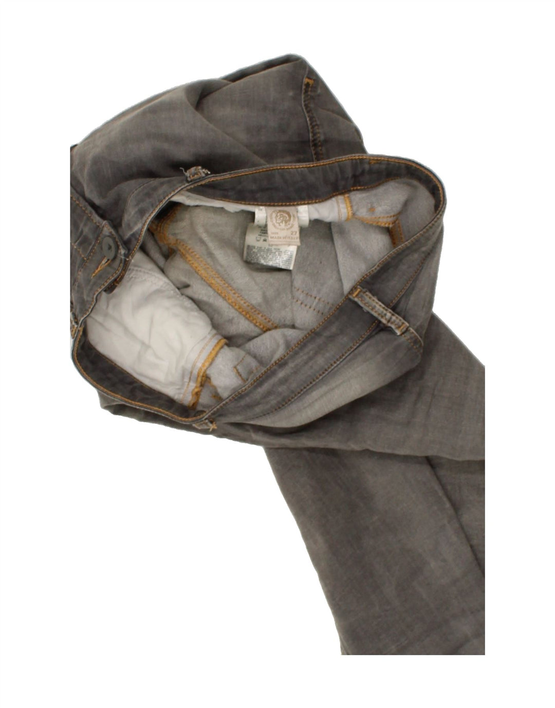 DIESEL Womens Cropped Jeans W27 L24 Grey Cotton Vintage Diesel and Second-Hand Diesel from Messina Hembry 