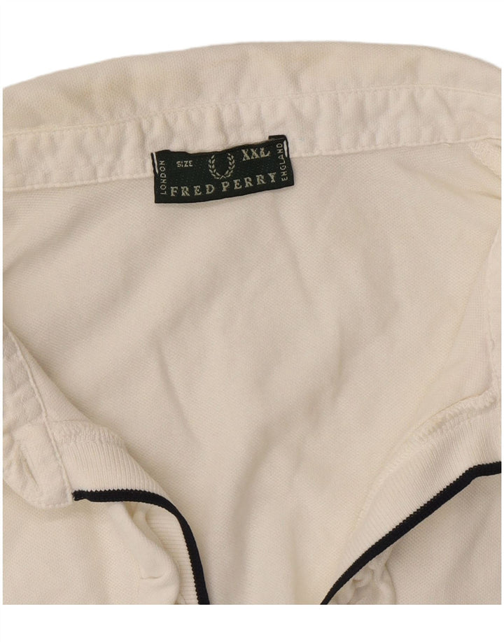 Fred Perry Womens Ruffle Front Polo Shirt UK 20 2XL White