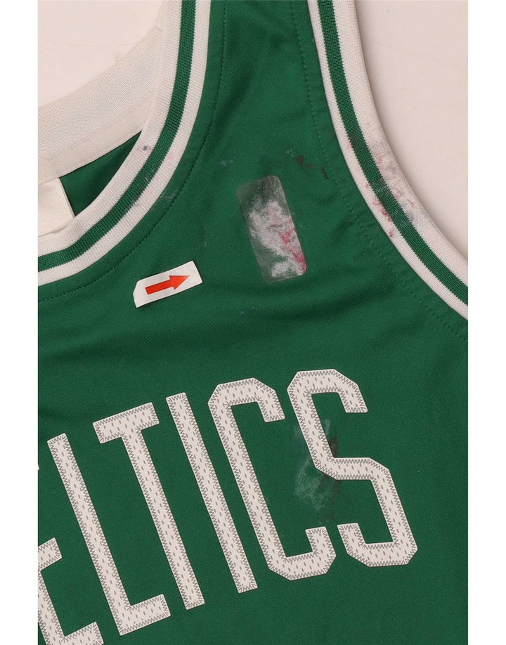 Adidas Boys Celtics Graphic Vest Top 13-14 Years Green Polyester
