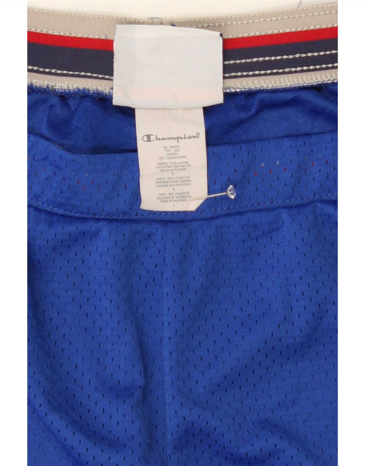 Champion Mens Sport Shorts Large Blue Polyester