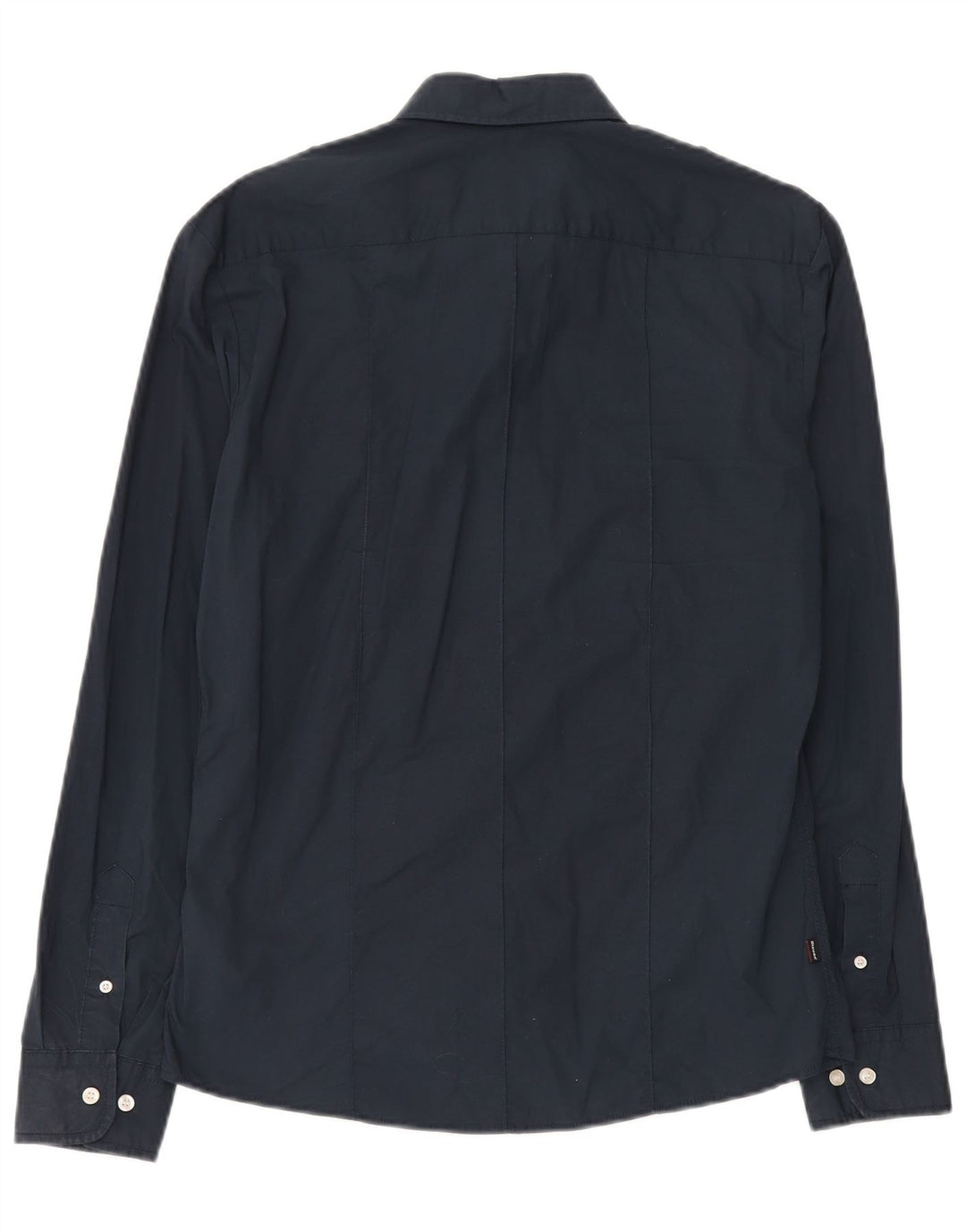 Blauer Mens Military Shirt Large Navy Blue Cotton