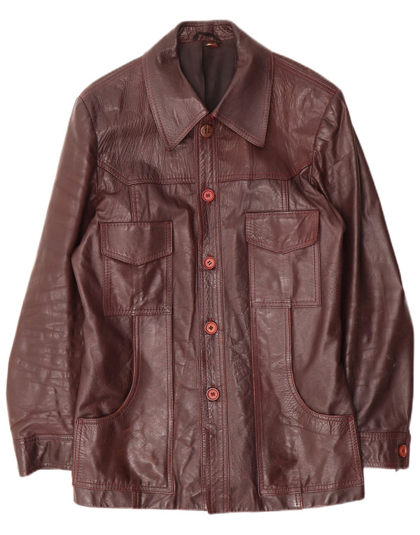 Vintage herre læderjakke UK 38 Medium Maroon