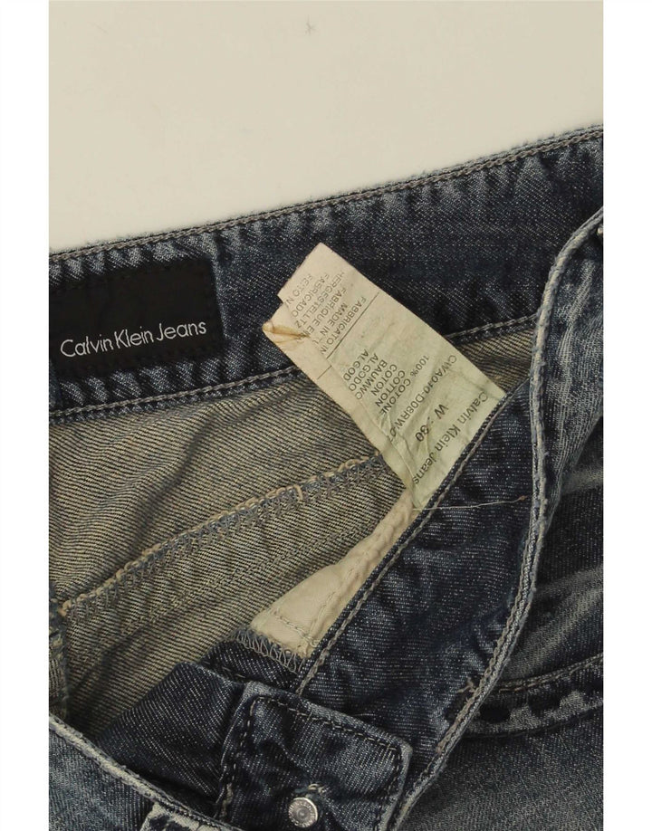 Pantaloncini di jeans da donna Calvin Klein W30 cotone blu medio