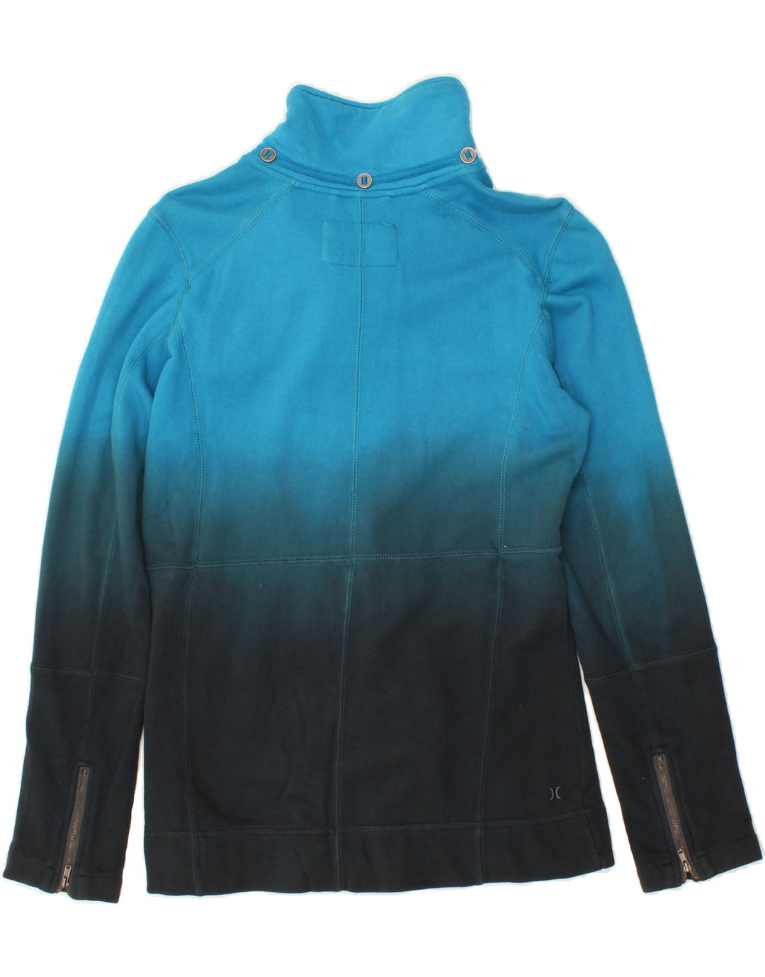 HURLEY Womens Utility Jacket UK 14 Medium Blue Colourblock Vintage Hurley and Second-Hand Hurley from Messina Hembry 