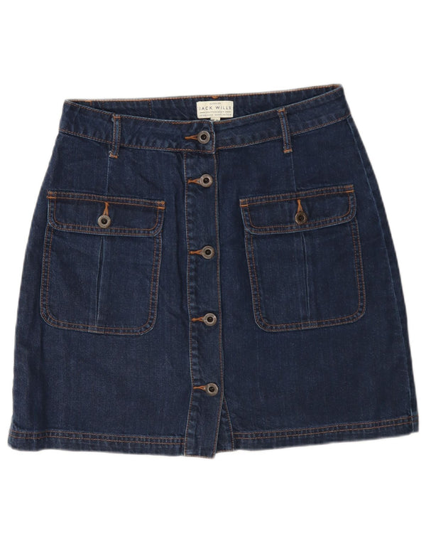 Mini fustă de blugi Jack Wills pentru femei UK 10 Small W27 Bumbac albastru