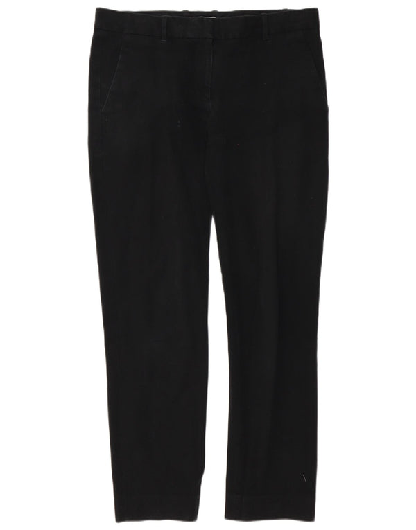 Pantaloni chino dritti da donna Gap UK 12 medi W32 L29 cotone nero