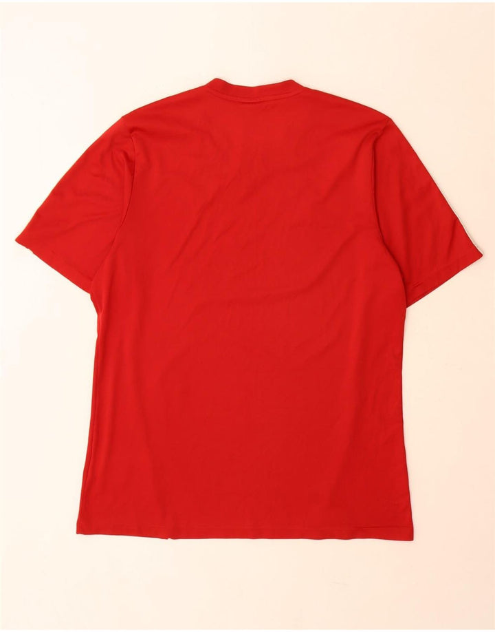 Adidas Herre T-Shirt Top Stor Rød Polyester