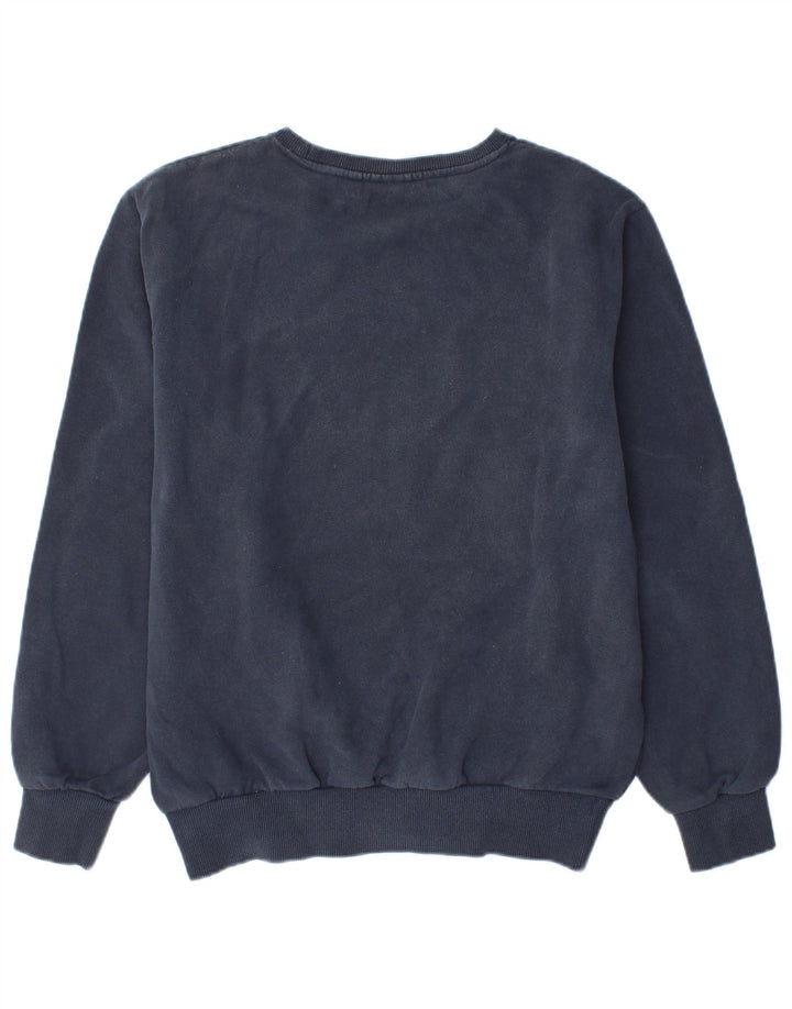 ELLESSE Mens Graphic Sweatshirt Jumper Medium Navy Blue Cotton