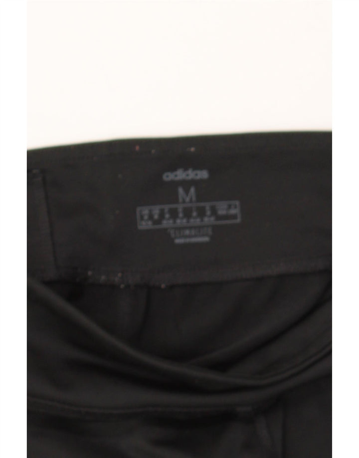 ADIDAS Womens Graphic Leggings UK 12/14 Medium  Black Polyester Vintage Adidas and Second-Hand Adidas from Messina Hembry 